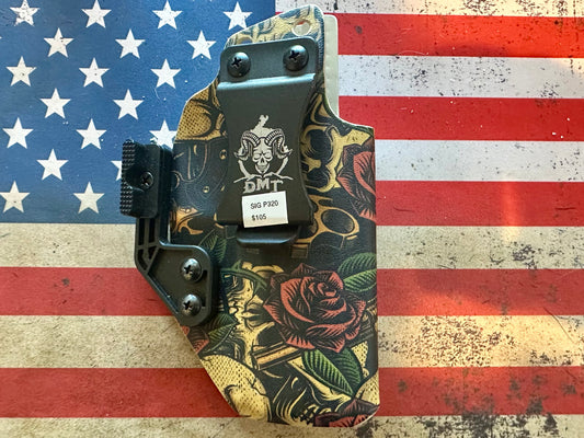 SIG P320 Right Handed IWB with Modwing in Skulls and Roses