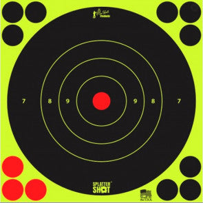 SPLATTERSHOT TARGETS - 12" GREEN BULLSEYE TARGET - 5 PACK