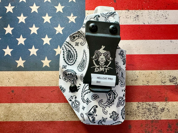 Hellcat Pro Right Handed IWB in white paisley