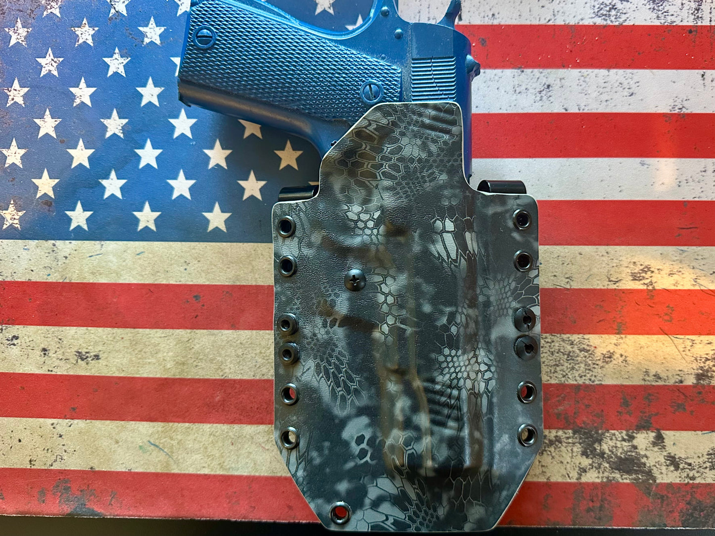 1911 Triple Threat Holster Right Handed in Kryptek Riad