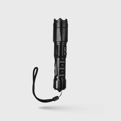 Stun Gun with Flashlight – 400 Lumen w/ Glass Breaker | Katana