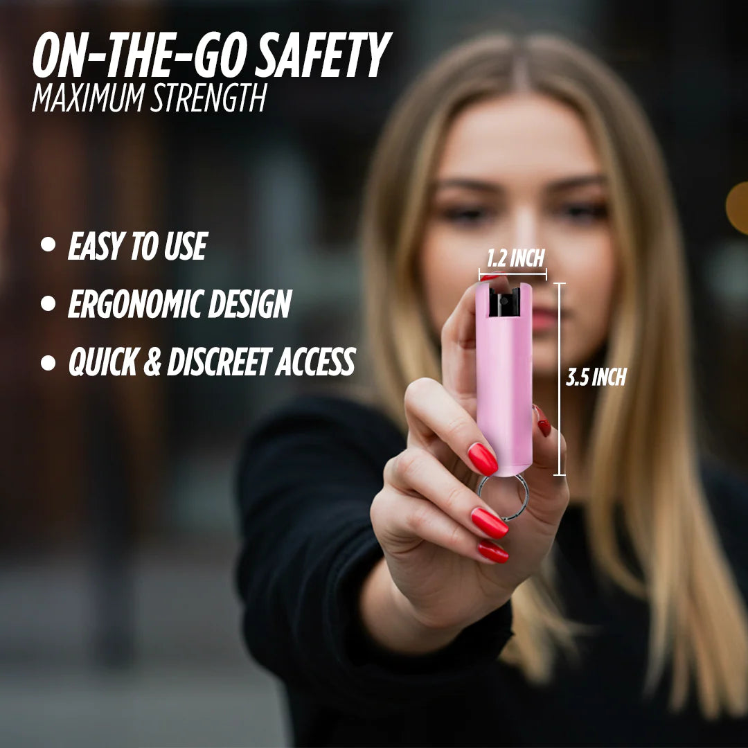 Pepper Spray Hard Case With Belt Clip – Keychain Ready | Quick Action