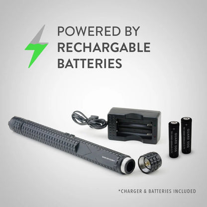 Stun Gun Baton with Flashlight – 300 Lumen 5-Function Light | Knightro