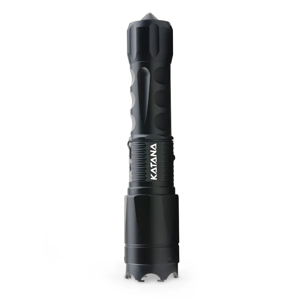 Stun Gun with Flashlight – 400 Lumen w/ Glass Breaker | Katana