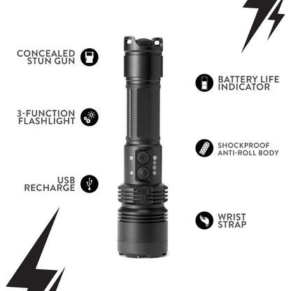 Stun Gun with Flashlight – 400 Lumen w/ Charging Indicator | Lightsafer