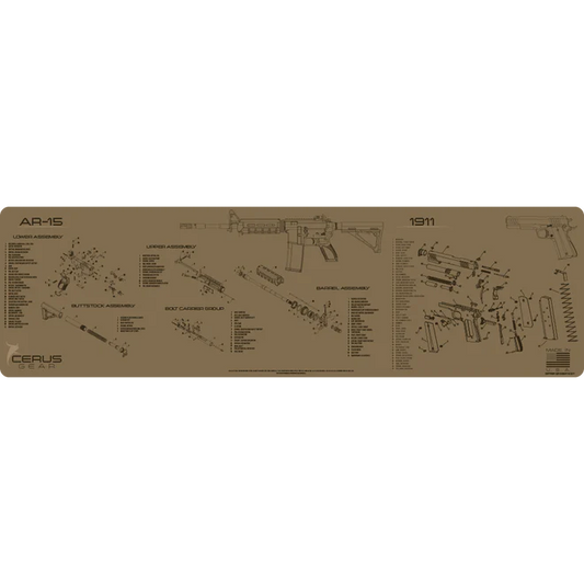 AR-15 & 1911 CLEANING MAT - 14" X 48" TAN (CERUS)
