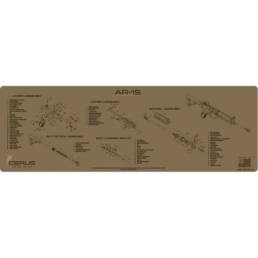 AR-15 CLEANING MAT - 12" X 36" TAN (CERUS)