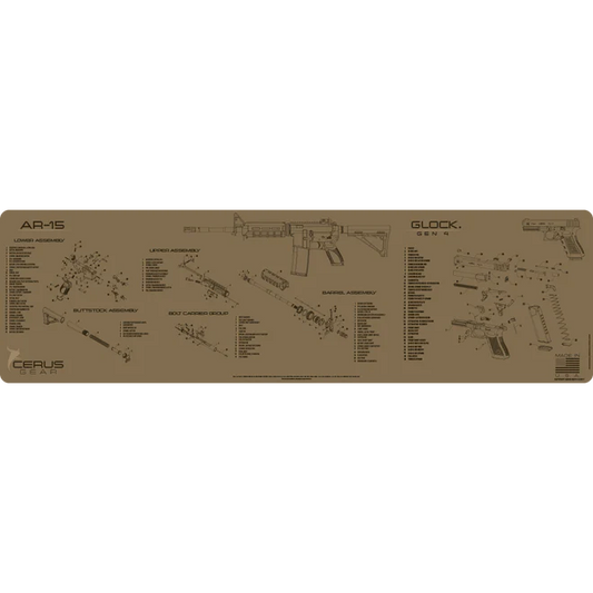 AR-15 & Glock CLEANING MAT - 14" X 48" TAN (CERUS)