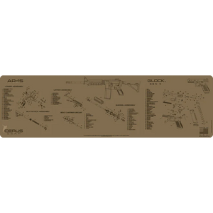 AR-15 & Glock CLEANING MAT - 14" X 48" TAN (CERUS)