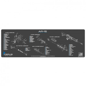 AR-15 SCHEMATIC RIFLE PROMAT - CHARCOAL GRAY/CERUS BLUE