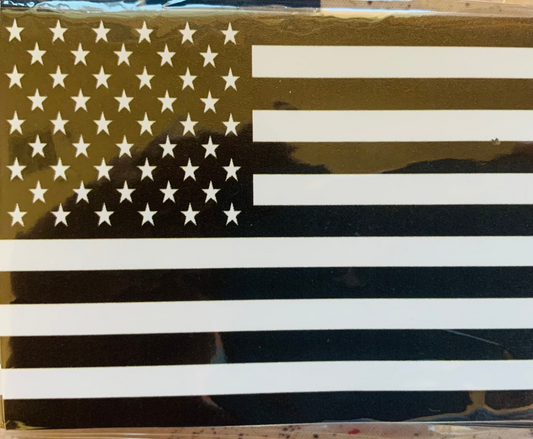 STICKER - US Flag (Black)