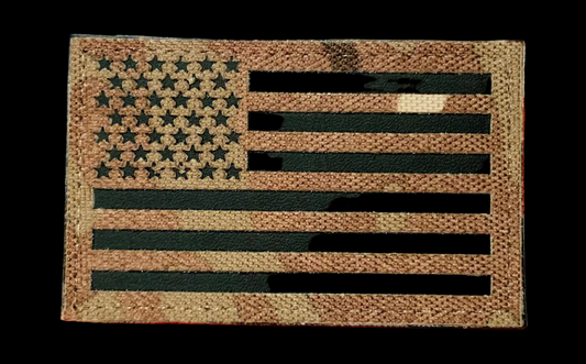 Tactical patch- American flag camo lasered