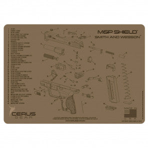 M&P Shield Cleaning Mat - 12" x 17" TAN (CERUS)